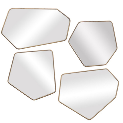 Linneah Mirror, Set Of 4 in Aged Gold (52|09616)
