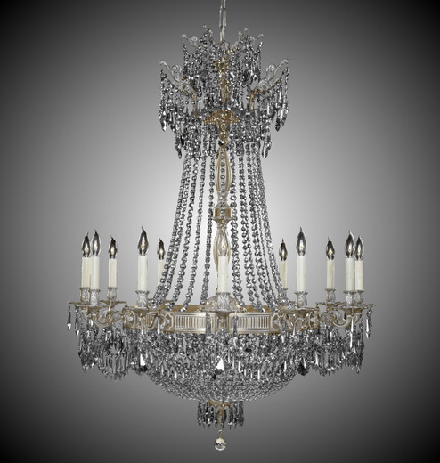 Valencia 24 Light Chandelier in Satin Nickel (183|CH8144-P-07G-ST)