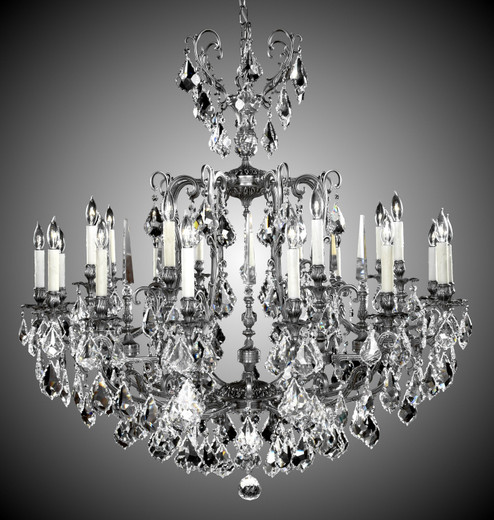 Parisian 24 Light Chandelier in Antique White Glossy (183|CH7038-A-04G-ST)