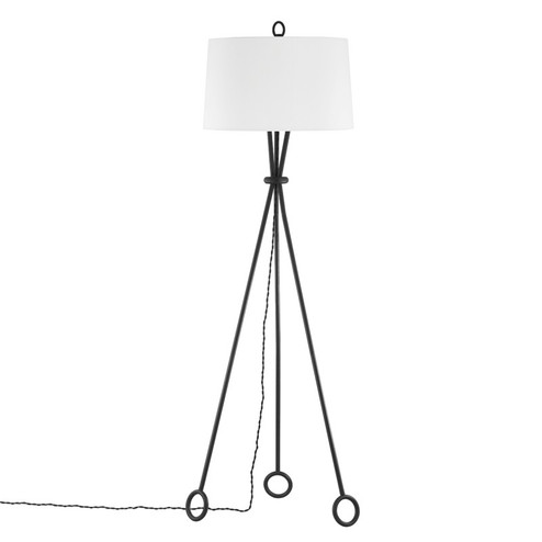 Santa Monica One Light Floor Lamp in Forged Iron (67|PFL2068-FOR)