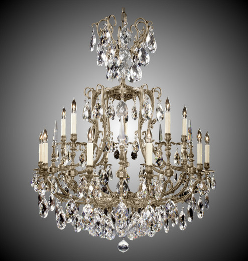 Parisian 15 Light Chandelier in Polished Brass w/Black Inlay (183|CH7028-OLN-12G-PI)