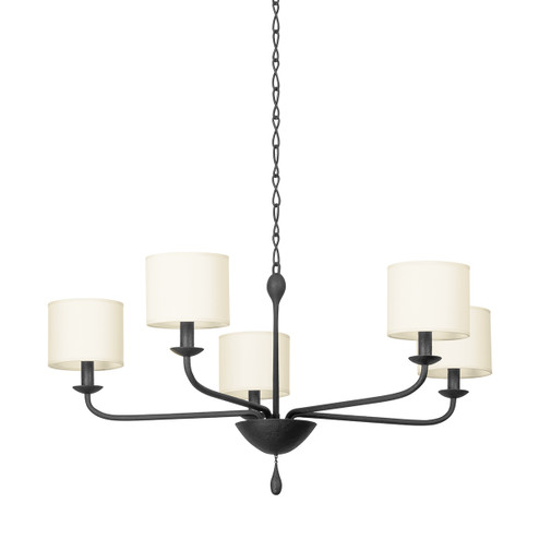 Osmond Five Light Chandelier in Black Iron (67|F9737-BI)