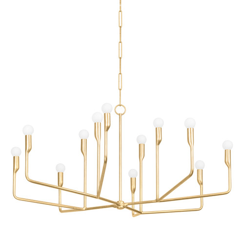 Norman 12 Light Chandelier in Vintage Gold Leaf (67|F9242-VGL)