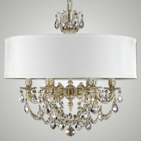Llydia Six Light Chandelier in Polished Brass w/Umber Inlay (183|CH6522-A-01G-PI-HL)