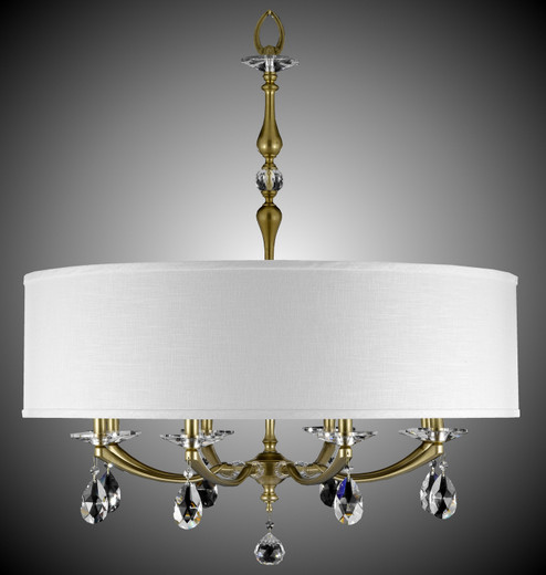 Kensington Eight Light Chandelier in Polished Brass w/ Old Brass Accents (183|CH5487-O-32G-36G-ST-GL)