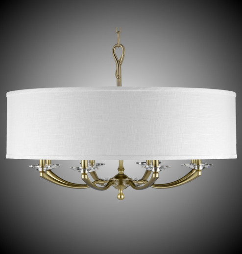 Kensington Eight Light Chandelier in Pewter w/Polished Nickel Accents (183|CH5427-37G-38G-ST-GL)