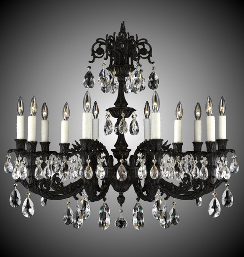 Finisterra 12 Light Chandelier in Antique Black Glossy (183|CH2005-OLN-02G-ST)