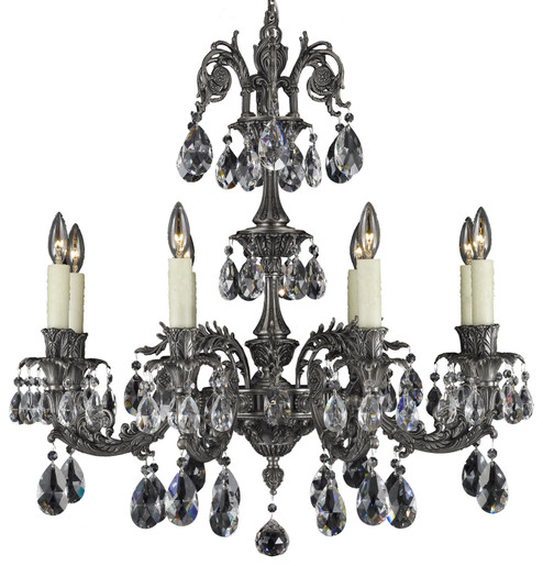 Finisterra Eight Light Chandelier in Antique Black Glossy (183|CH2003-OLN-02G-ST)