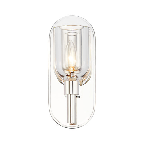 Lucian One Light Vanity in Clear Crystal/Polished Nickel (452|WV338101PNCC) Lucian One Light Vanity in Clear Crystal/Polished Nickel (452|WV338101PNCC)