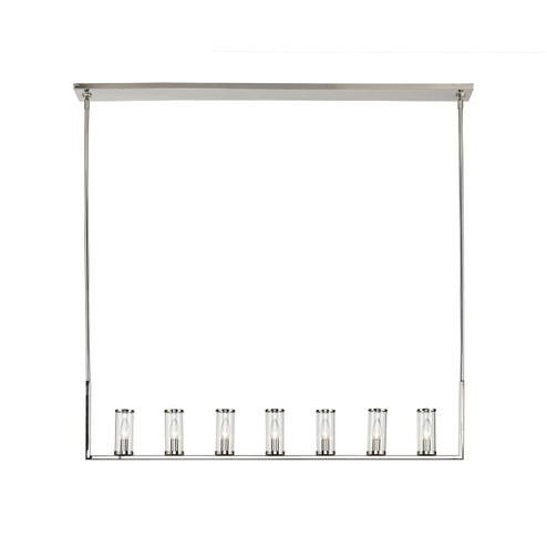 Revolve Seven Light Island Pendant in Clear Glass/Polished Nickel (452|LP309007PNCG)