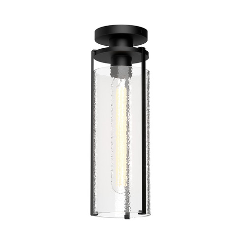 Belmont One Light Flush Mount in Clear Water Glass/Matte Black (452|FM536005MBWC)