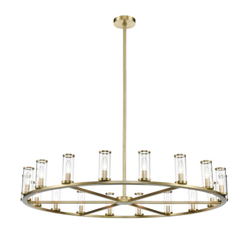 Revolve 18 Light Chandelier in Clear Glass/Natural Brass (452|CH309018NBCG)