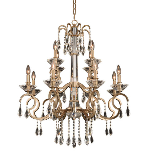 Valencia 12 Light Chandelier in Brushed Champagne Gold (238|031652-038-FR001)