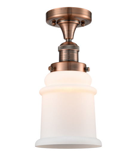 Franklin Restoration One Light Semi-Flush Mount in Antique Copper (405|517-1CH-AC-G181)