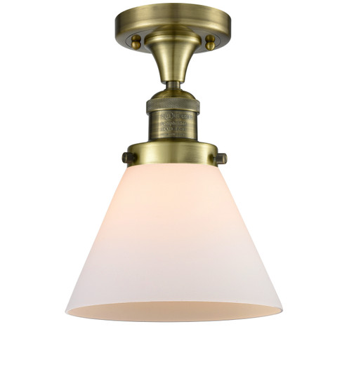 Franklin Restoration One Light Semi-Flush Mount in Antique Brass (405|517-1CH-AB-G41)