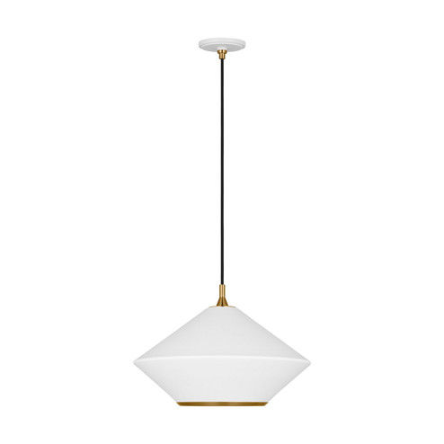 Stanza One Light Pendant in Matte White (454|TP1221MWTBBS)