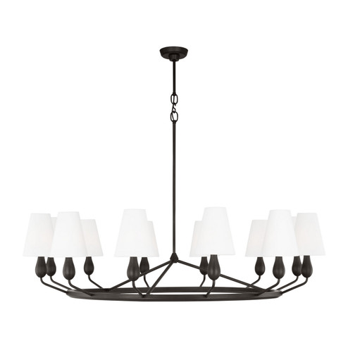 Ziba 12 Light Chandelier in Aged Iron (454|TC11712AI)