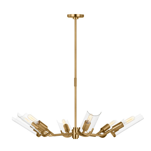 Mezzo Six Light Chandelier in Burnished Brass (454|TC1166BBS)