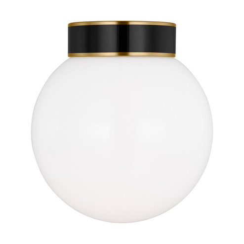 Monroe One Light Flush Mount in Burnished Brass (454|KSF1051BBSGBK)