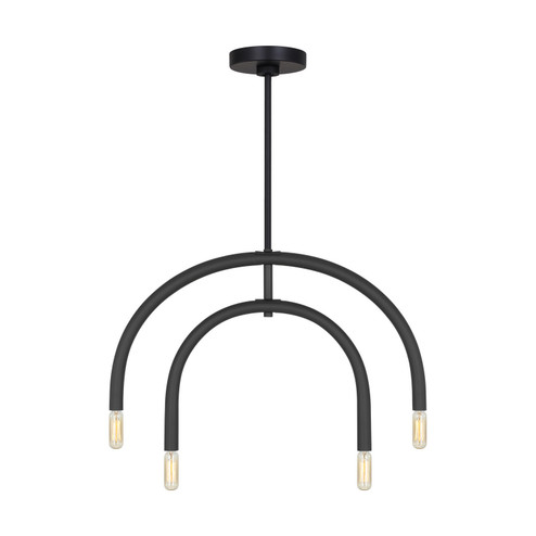 Hadden Four Light Chandelier in Midnight Black (454|DJC1114MBK)