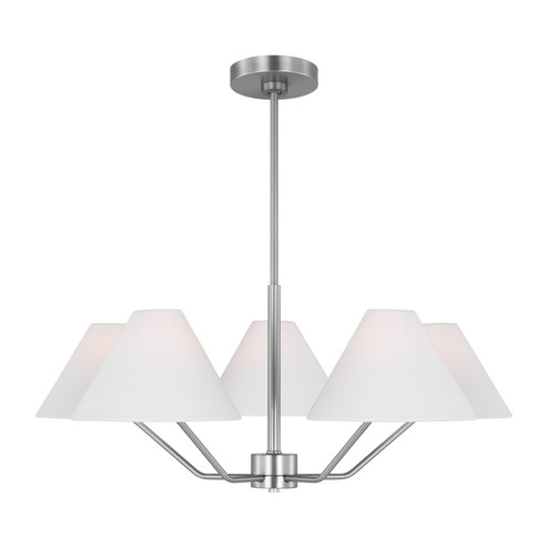 Burke Five Light Chandelier in Brushed Steel (454|DJC1005BS)