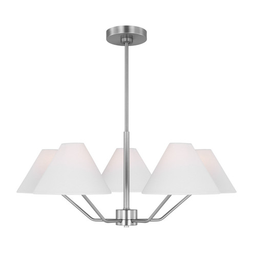 Burke Five Light Chandelier in Brushed Steel (454|DJC1005BS)