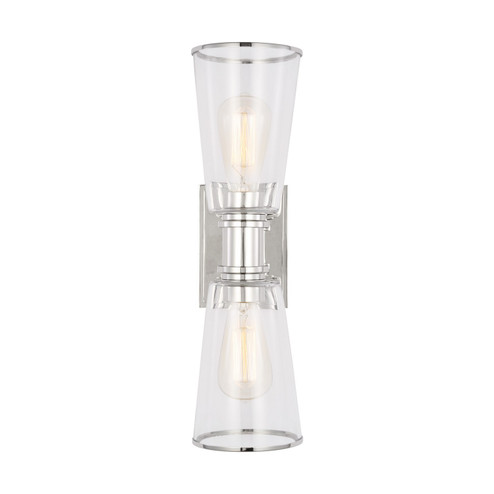 Alessa Two Light Bath Vanity in Polished Nickel (454|CV1042PN)