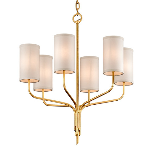 Juniper Six Light Chandelier in Gold Leaf (67|F6166-GL) Juniper Six Light Chandelier in Gold Leaf (67|F6166-GL)