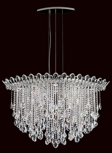 Trilliane Strands Eight Light Pendant in Polished Stainless Steel (53|TR4812N-401R)