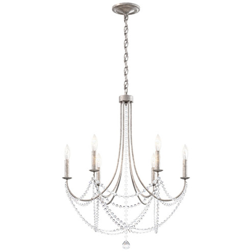 Verdana Six Light Chandelier in Antique Silver (53|RJ1006N-48O)