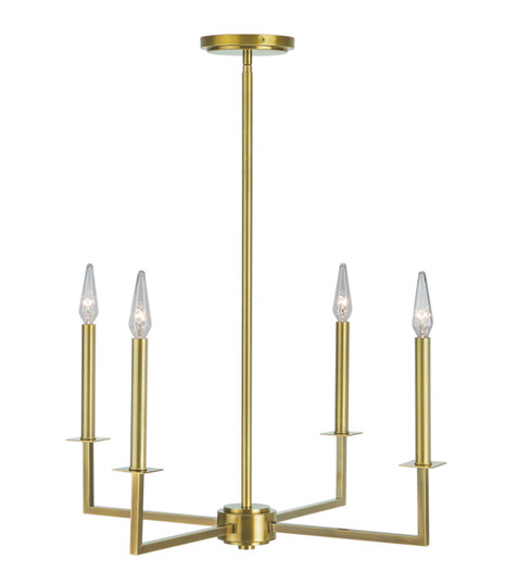 Ray Four Light Chandelier in Bronze (185|6520-AG-CA)