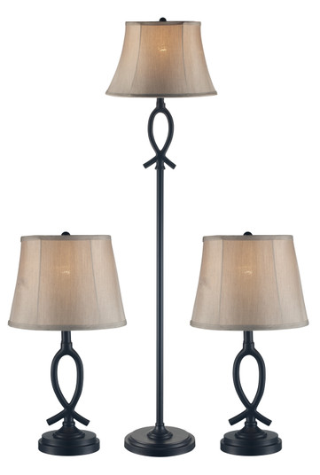 Floor Lamp and Two Table Lamps in Rubbed Oil Bronze (110|RTL-8987)