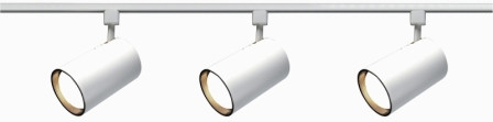 Track Lighting Kits White Three Light Track Kit in White (72|TK318)