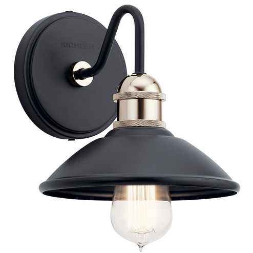 Clyde One Light Wall Sconce in Black (12|45943BK)