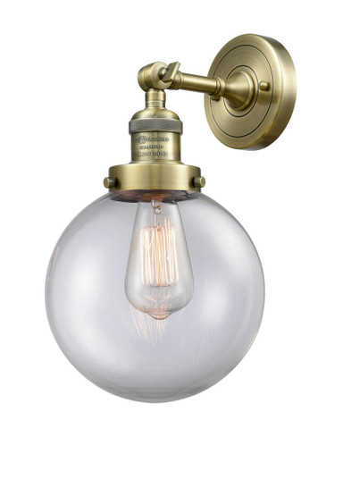 Franklin Restoration One Light Wall Sconce in Antique Brass (405|203-AB-G202-8)
