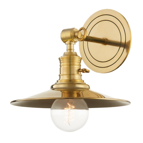 Garden City One Light Wall Sconce in Aged Brass (70|8320-AGB)