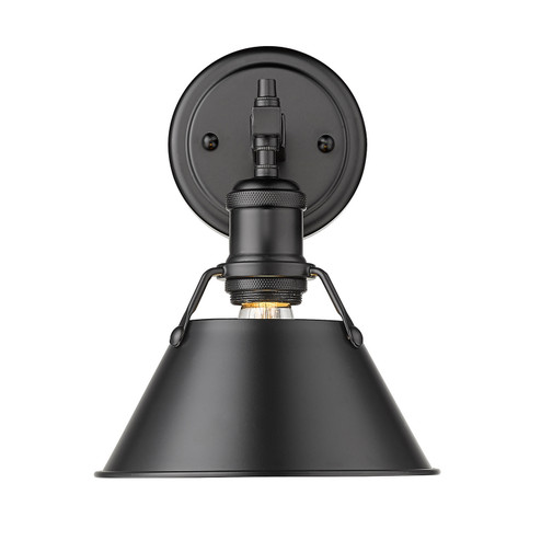 Orwell One Light Bath Vanity in Matte Black (62|3306-BA1 BLK-BLK)
