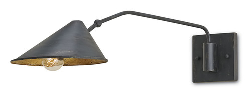 Serpa Collection One Light Wall Sconce in French Black/Gold Leaf (142|5177)