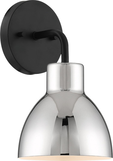 Sloan One Light Vanity in Matte Black / Polished Nickel (72|60-6771)