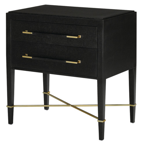 Verona Nightstand in Black/Natural/Champagne/Silver (142|3000-0036)