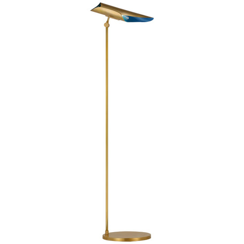 Flore LED Floor Lamp in Soft Brass and Riviera Blue (268|CD 1020SB/RB)