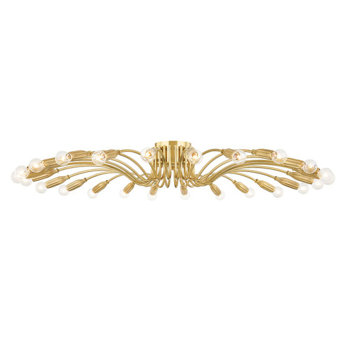 Barney 24 Light Semi Flush Mount in Aged Brass (70|5949-AGB)