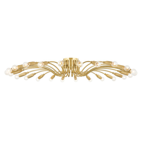 Barney 24 Light Semi Flush Mount in Aged Brass (70|5949-AGB)