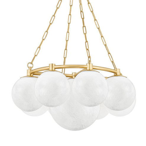 Thornwood Nine Light Chandelier in Aged Brass (70|5229-AGB)