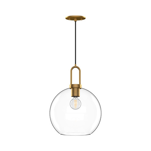 Soji One Light Pendant in Aged Gold/Clear Glass (452|PD601710AGCL)