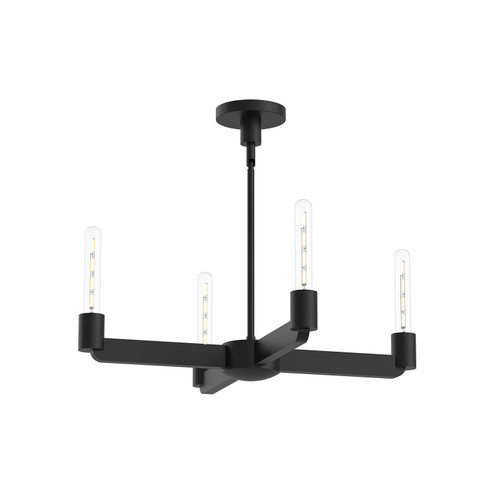 Claire Four Light Chandelier in Matte Black (452|CH607225MB)