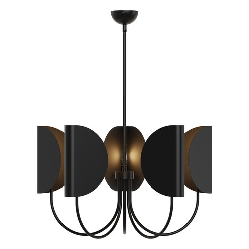 Seno Five Light Chandelier in Matte Black (452|CH450732MB)