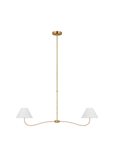 Laguna Two Light Linear Chandelier in Burnished Brass (454|CC1712BBS)