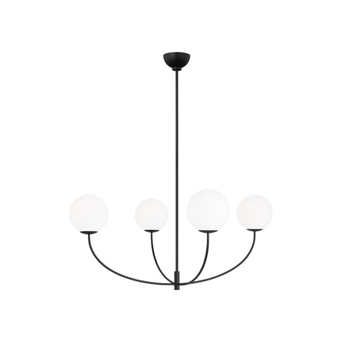 Galassia Four Light Chandelier in Midnight Black (454|AEC1124MBK)