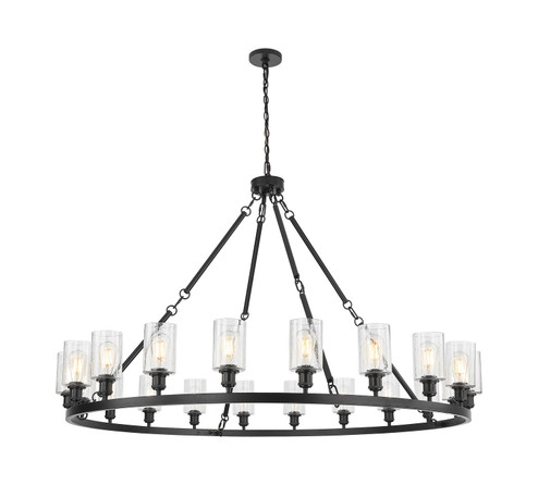 Ballston 20 Light Chandelier in Matte Black (405|860-BK-G804)